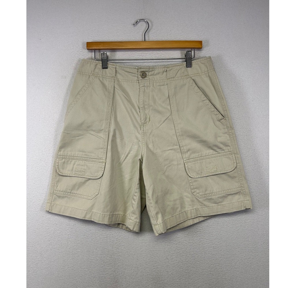 Utility Gorpcore Cenza Palmetto's Womens 12 Khaki Cotton Cargo Shorts 6-Pocket